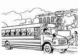 Coloring Bus School Pages Print sketch template