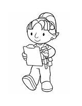 Bob Builder Coloring Pages Wendy Animated Characters Tv Series sketch template