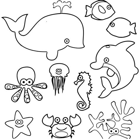 sea animals coloring pages fish coloring pages