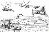 Coloring Pages Navy Warships Aircraft Printable Project Colorings sketch template