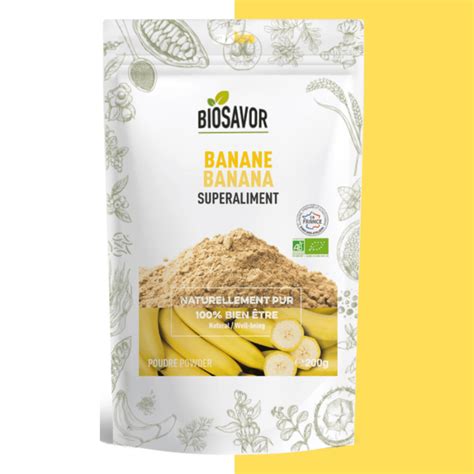 banane bio en poudre Élaboré en france vegan sans gluten biosavor