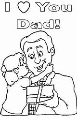 Coloring Dad Pages Daughter Father Fathers Happy Birthday Printable Kids Print Color Toddlers Daddy Colouring Drawing Cards Hubpages Gifts Papa sketch template