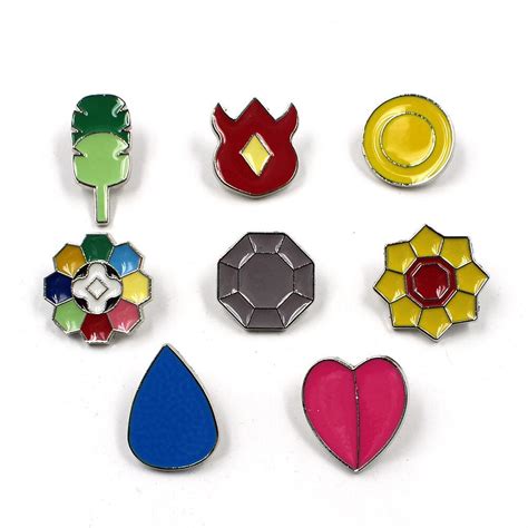 buy pokemon gym badges league region pins 10 variations action