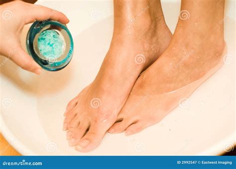 foot bath stock image image  bath foot colour treat