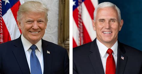 white house releases official portraits  trump pence