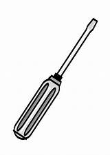 Screwdriver Coloring Clipart Tools Pages Large Used Edupics sketch template