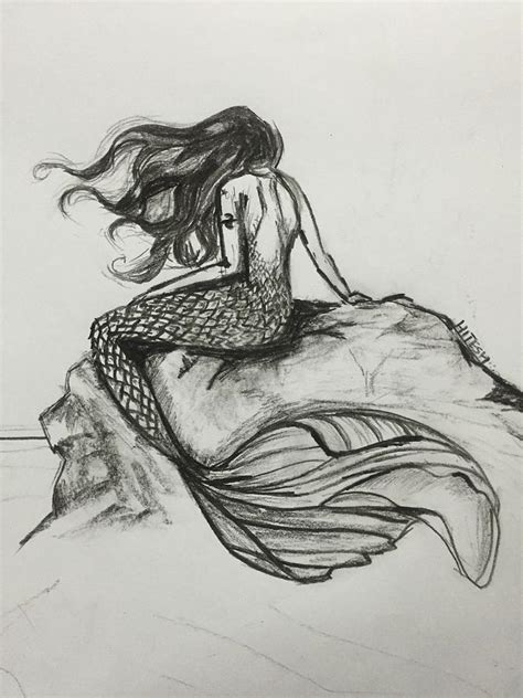 Magical Mermaid Drawing By Hitesh Bhagat
