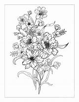 Bouquet Flower Coloring Drawing Brando Lisa Drawings 1st Uploaded April Which sketch template