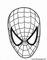 Mask Spiderman Coloring Printable Pages Print sketch template