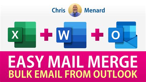 email mail merge personalized emails  excel word outlook