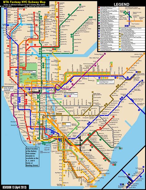 york city subway fantasy map revision   ecincxxx  deviantart