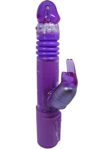 Deep Stroker Rabbit Vibe With Clit Stimulator Purple On