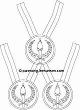 Olympic Medal Coloring Medals Gold Drawing Printable Pages Clipart Getdrawings Olympics Getcolorings Sheet sketch template