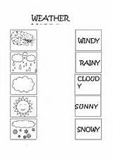 Weather Coloring Words Vocabulary Worksheet Beginner Preschool sketch template