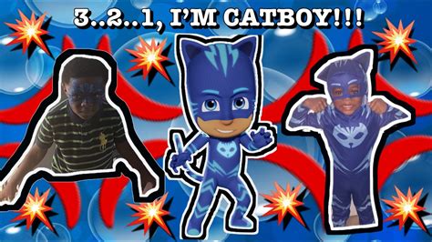 transforming  catboy  playing  friends  kids expo indoor play area catboy song pj