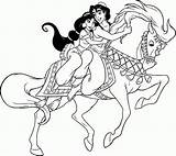 Coloring Pages Aladdin Kids Printable Disney Characters Jasmine Colouring Cartoon Books Horse Cat Wedding Online sketch template