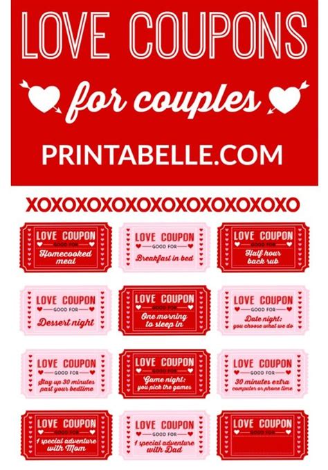 valentines day coupons printable printabelle