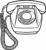 Telephone Coloring Old Clipart Drawing 1954 2123 Paintingvalley Clip sketch template