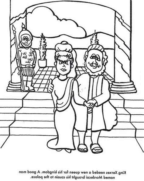 esther  queen esther coloring page kids play color