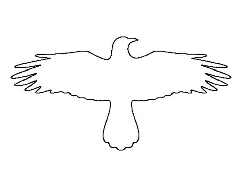 printable flying crow template