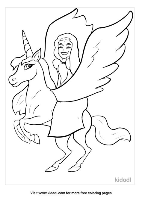 girl riding unicorn coloring page  unicorns coloring page