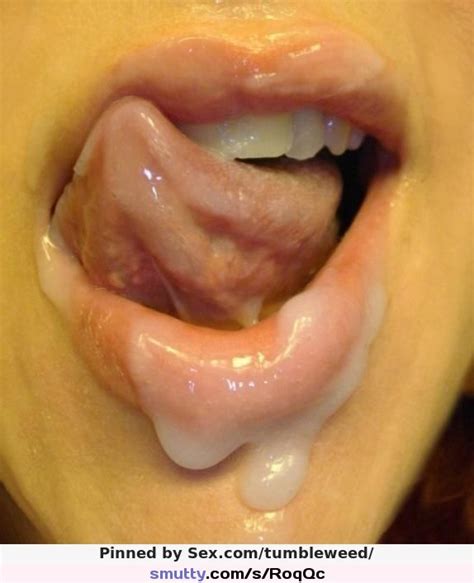 Cum Cuminmouth Cumontounge Closeup Lips Messy