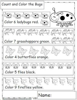 bugs  insects bugs preschool kindergarten math worksheets