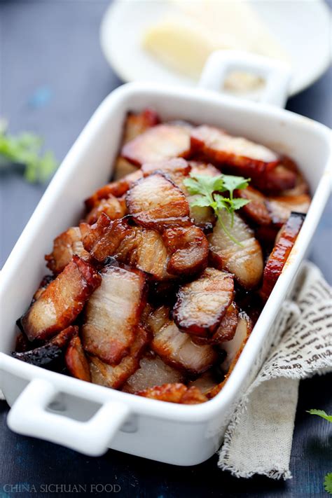 roasted pork belly with honey china sichuan food