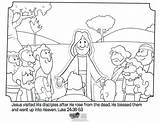Coloring Jesus Pages Disciples His Appears Ascension Resurrection Bible Easter Story Apostles Acts Kids School Sunday Peter Color Craft Colouring sketch template