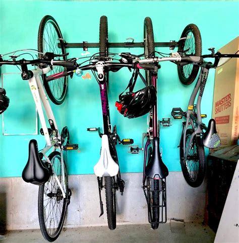 storeyourboard bike storage rack holds  bicycles home  garage organizer adjustable wall