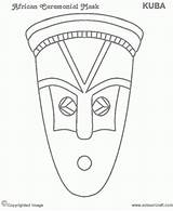 Coloring African Mask Pages Tribal sketch template