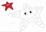 Starfish Trace Dashed Tracing Dot Supercoloring sketch template