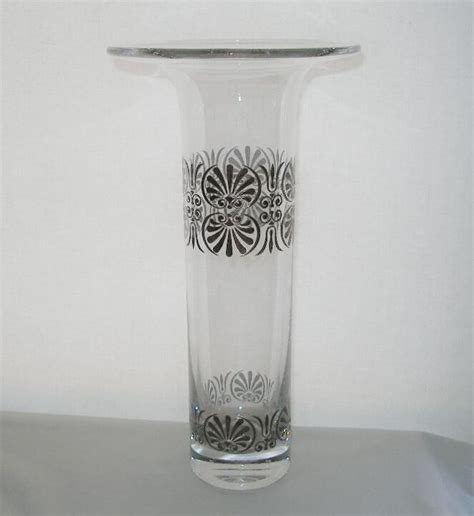 Sublime Elegance Sterling Details Almost 12 Italian Glass Vase Signed