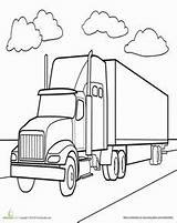 Coloring Pages Truck Semi Trucks Trains Kids Driver Printable Print Sheets Cut Big Books Color Printables Getcolorings Train Template Colouring sketch template
