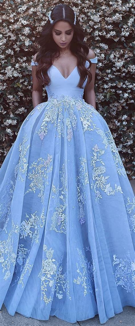 incredible wedding gown ideas  blue prom dresses  beautiful