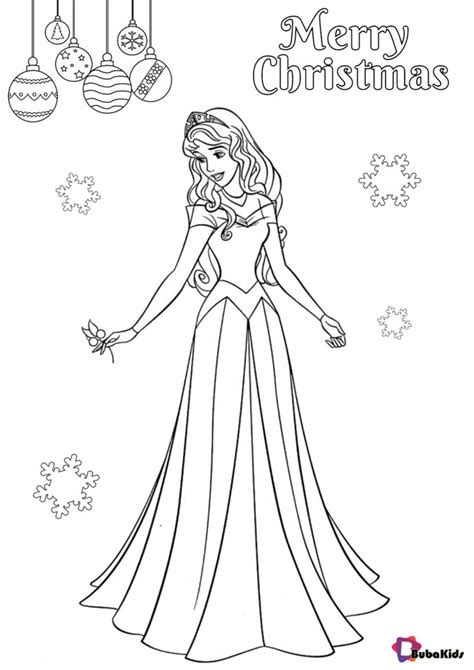 princess coloring page merry christmas coloring pages   merry