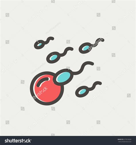 sperm egg cells icon thin line stock vector 277019630 shutterstock