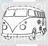 Hippie Bus Coloring Van Outline Illustration Clipart Floral Royalty Rf Transparent Clip Rosie Piter Background sketch template