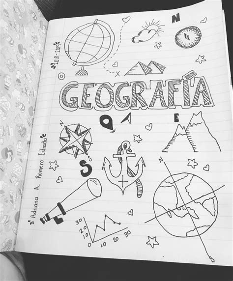 portada geografia school book covers book cover page cover pages bullet journal diy bullet