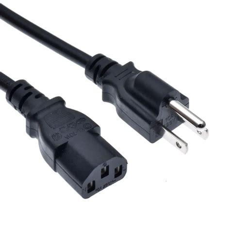 usa  ac power cord  prong american iec  power supply lead extension cable   computer