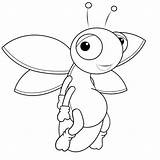 Firefly Coloring Cartoon Bugs Clipart Pages Color Fireflies Template Printable Cute Backyard Colouring Sketchite Beautiful Sheets Clipground Colorluna sketch template