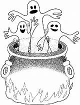 Clipart Cauldron Halloween Witches Clip Ghost Ghosts Brew Space Witch Coloring Pumpkin Watermelon Pot Pages Friendly Negative Patterns Positive Spooky sketch template