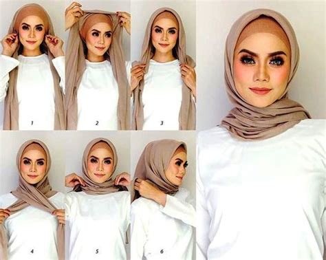 foto tutorial hijab pashmina turban simple modernhijab77