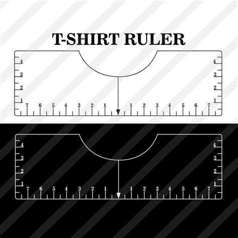 printable  shirt ruler   svg cut files