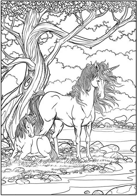 unicorns coloring page mythical creatures fantasy animals