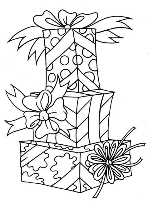 presents coloring page printable christmas coloring pages