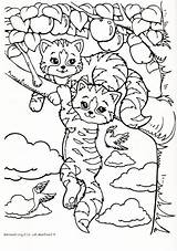 Coloring Pages Frank Lisa Cat Visit Print Animal Sheets sketch template