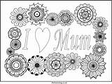 Coloring Mums sketch template