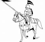 Coloring Horseman Mounted Gif sketch template