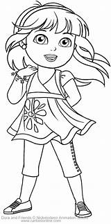 Dora Coloring Friends Pages Alana sketch template